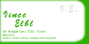 vince elbl business card